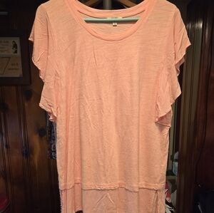 Kori America peach blouse top shirt in a misses size medium NWOT
